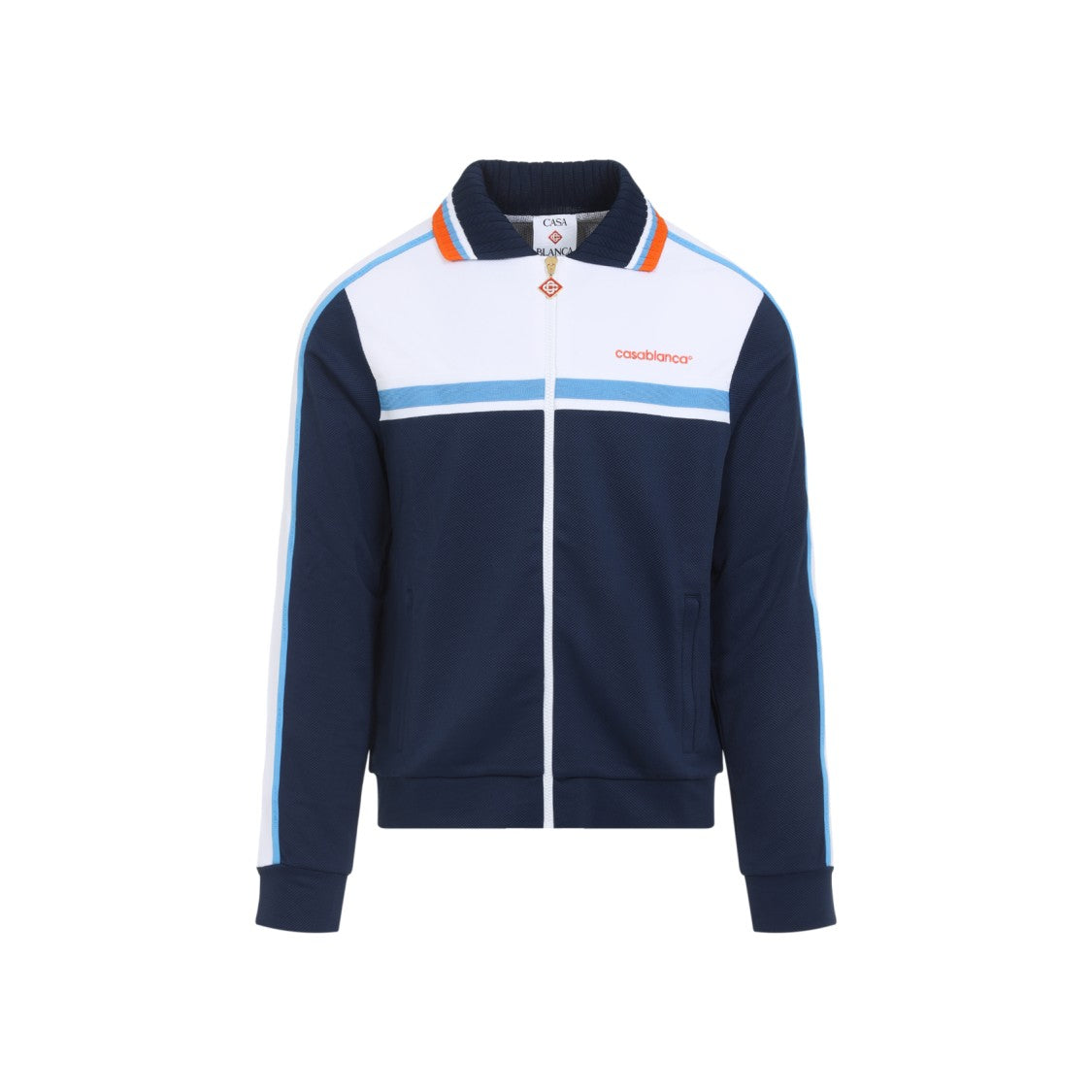 Casablanca Blue Polyamide Blend Jacket With Modern Fit