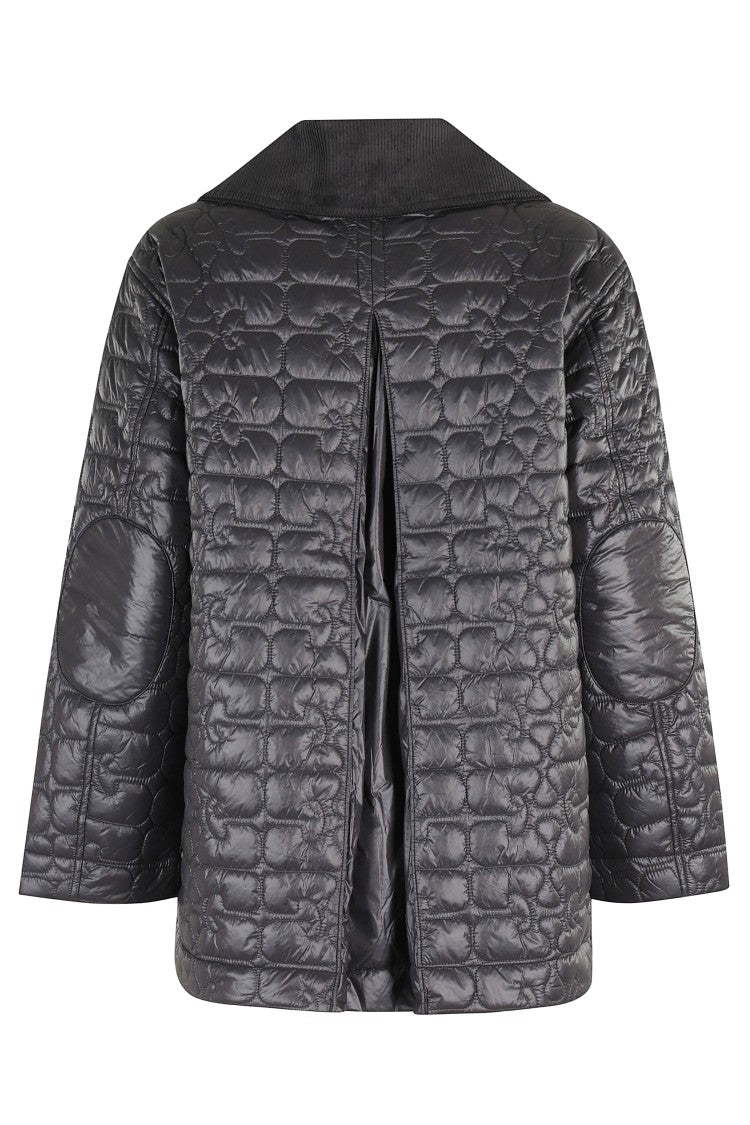 Ganni Grey Shiny Midi Jacekt