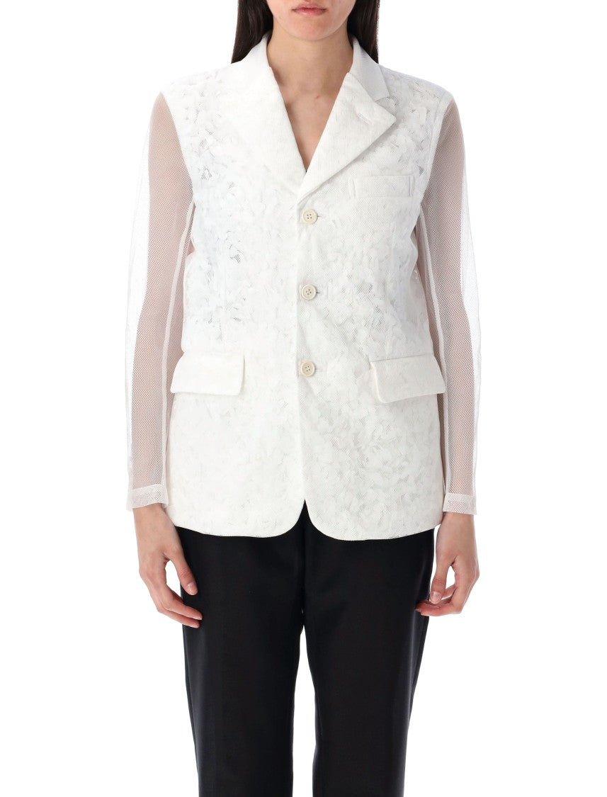 Comme Des Garçons Organza Ricamo Flower Jacket