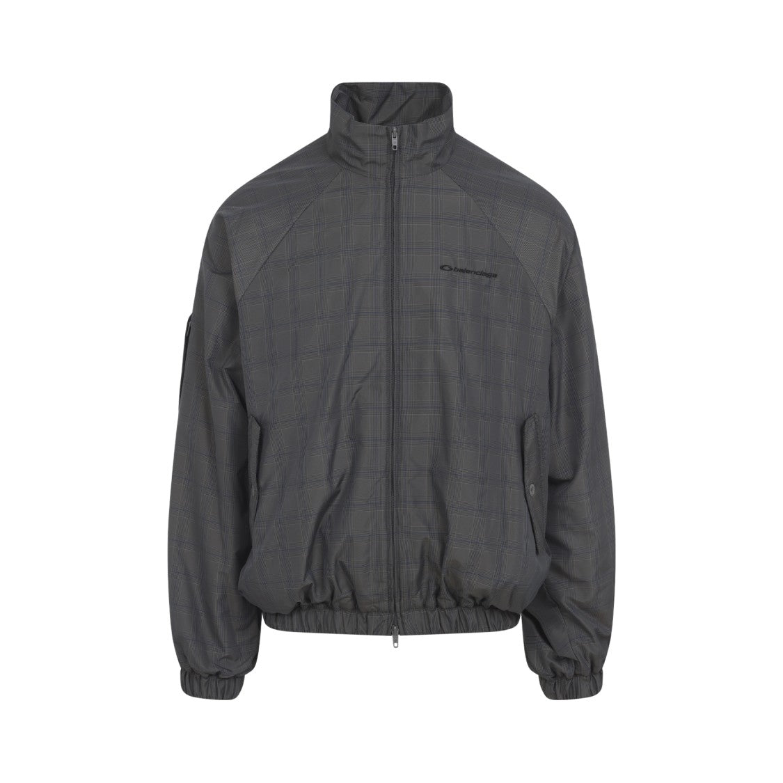 Balenciaga Tech Fabric Tracksuit Jacket With Checkered Pattern