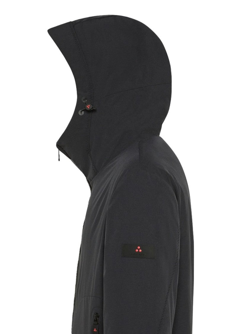 Peuterey Fitted Matte Fabric Jacket With Adjustable Hood