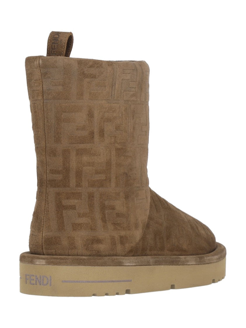 Fendi "Apres Chic" Ankle Boots – Brown/Blue