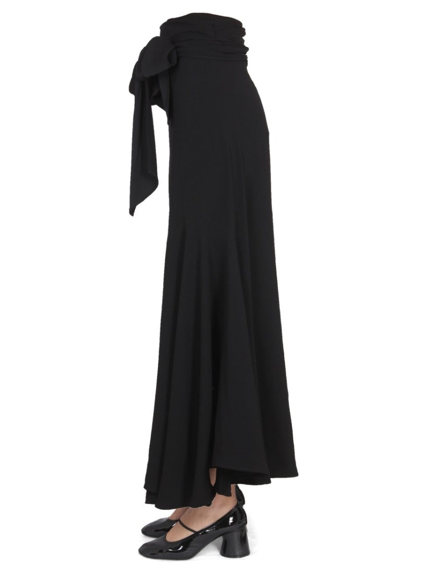 Stefano Mortari High-Waisted Skirt With Prominent Waist Bow