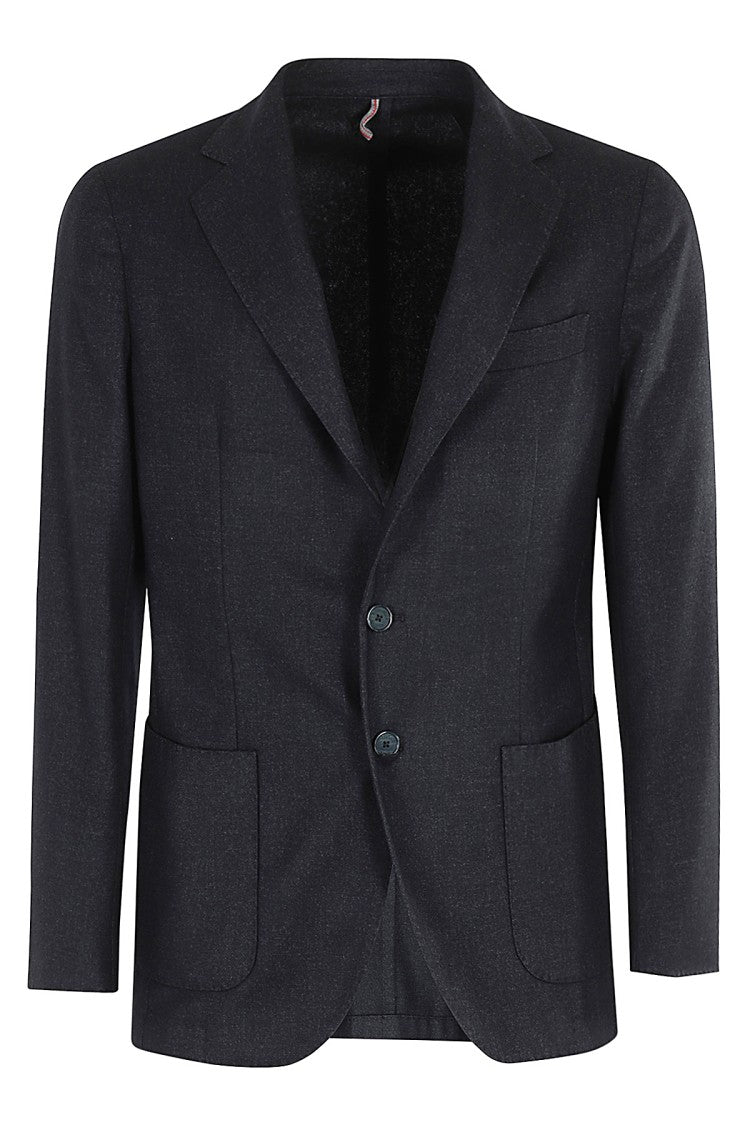 Santaniello Blue Garment Dyed Wool