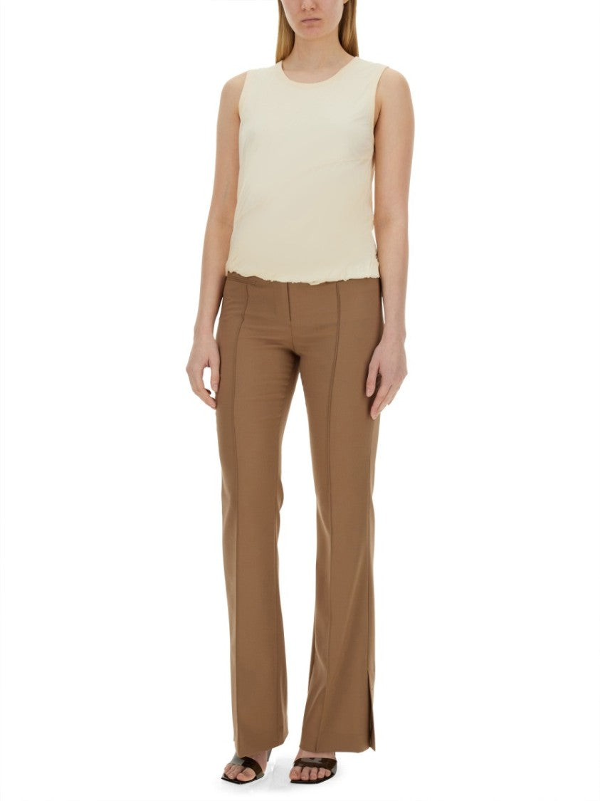 Helmut Lang Relaxed Fit Cotton Tank Top With Frayed Hem