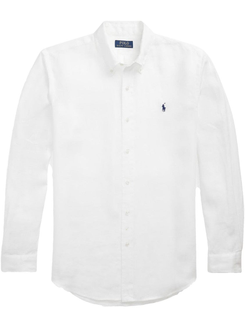 Polo Ralph Lauren Linen Long-Sleeved Shirt With Signature Embroidery