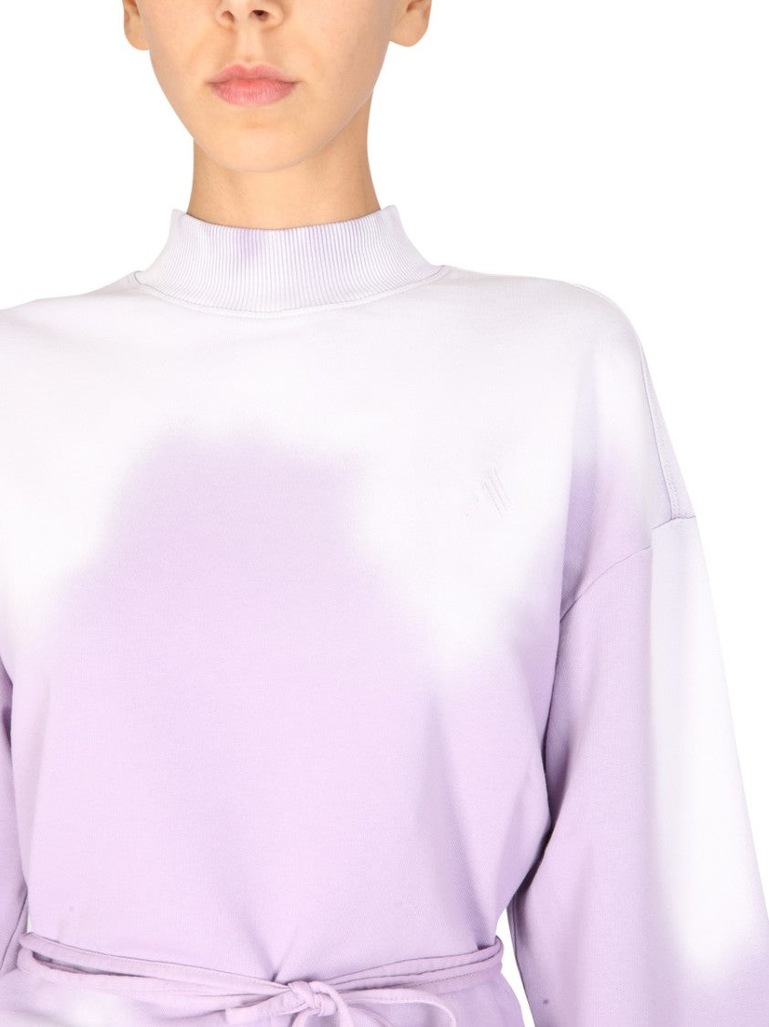 The Attico Half Neck Sweatshirt With Knotted Ribbons