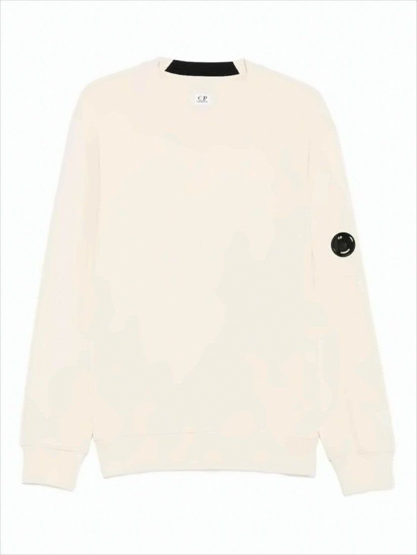 C.P. Company Pistachio Shell Crewneck Sweatshirt With Iconic Branding