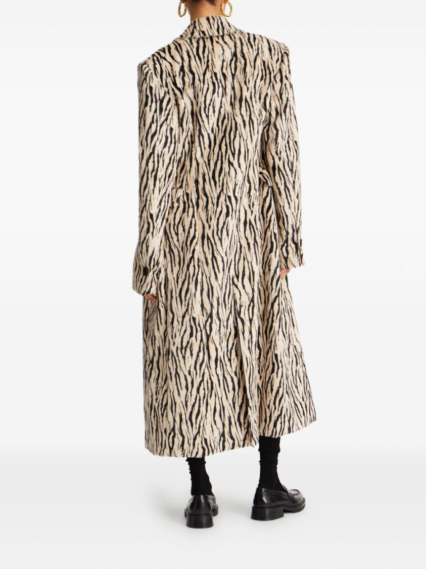 Rotate Animal Print Textured Skirt With Form-Fitting Design