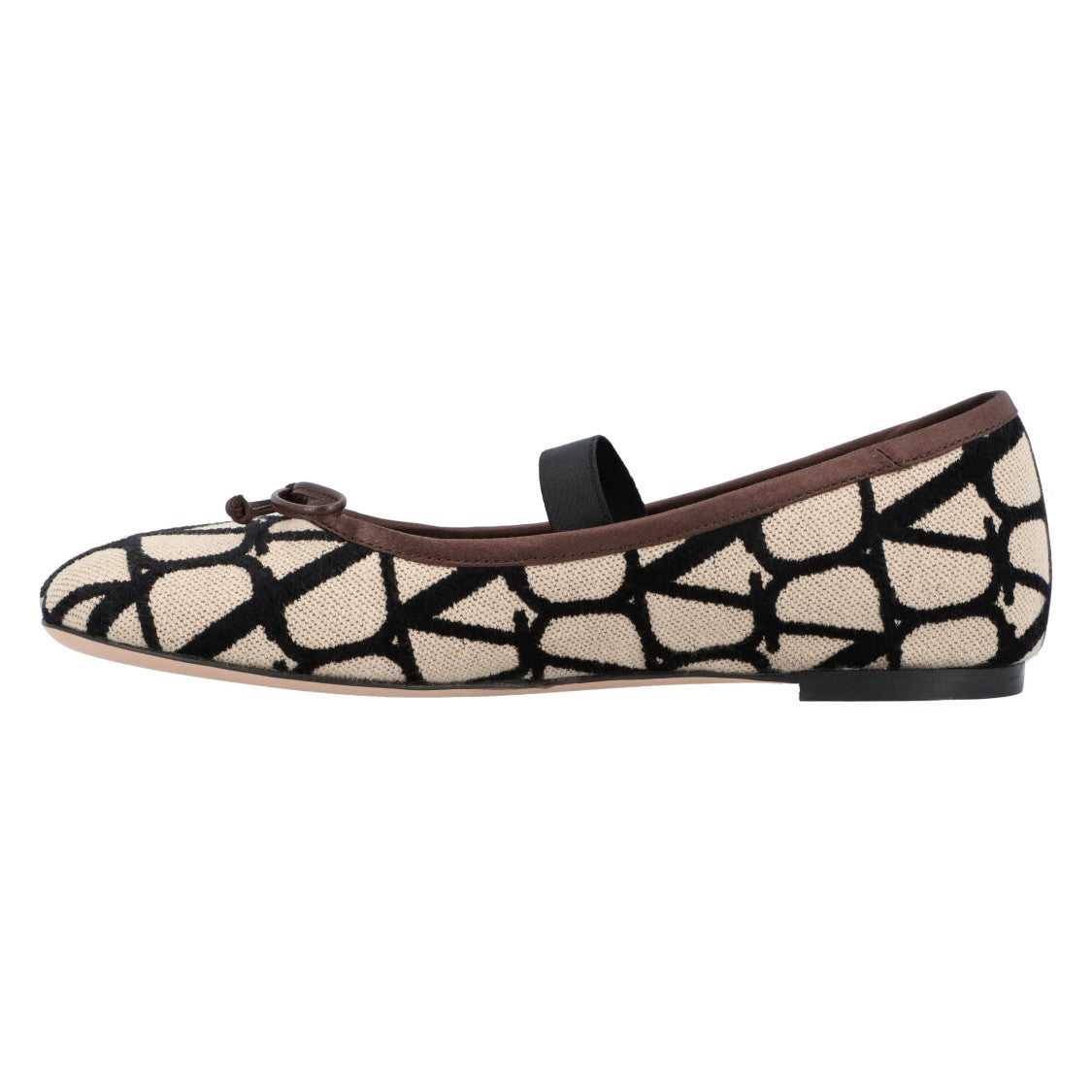 Valentino Ballerinas With Iconographic Motif And Bow Detailing