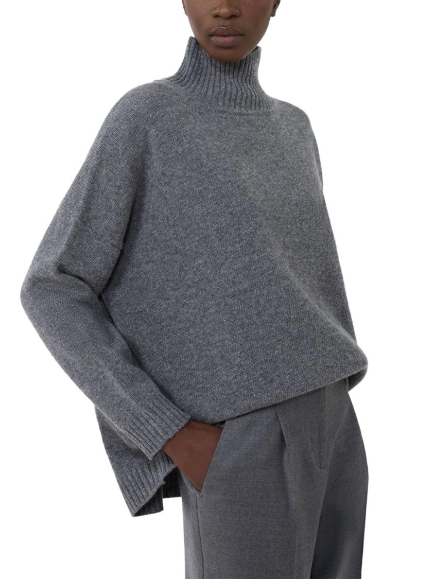 Max Mara Classic Anthracite Virgin Wool Sweater