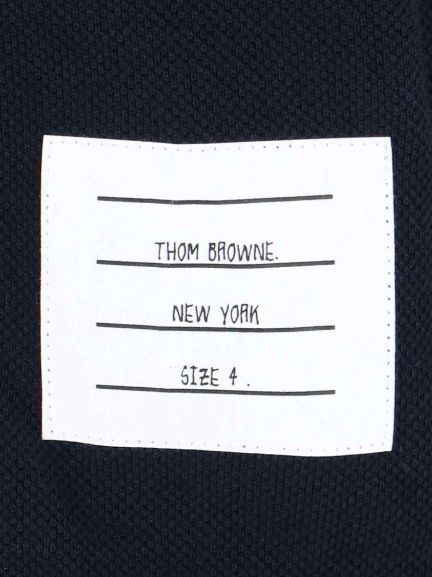 Thom Browne Tricolor Detail Polo Shirt – Blue
