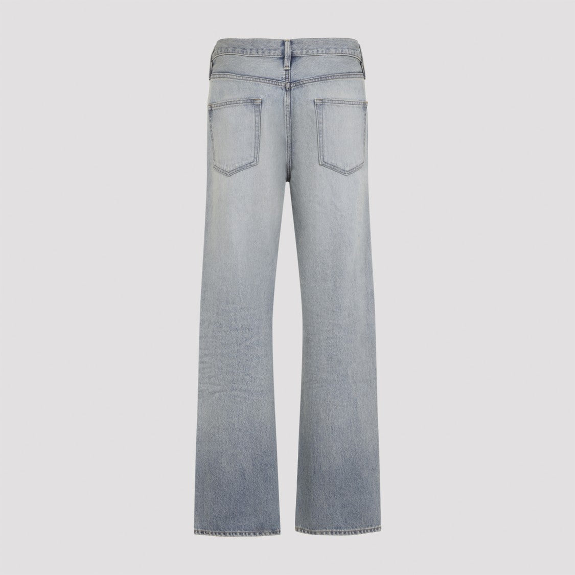 Fear Of God Relaxed Straight-Leg Jeans With Light Blue Wash And Distressed Detailing