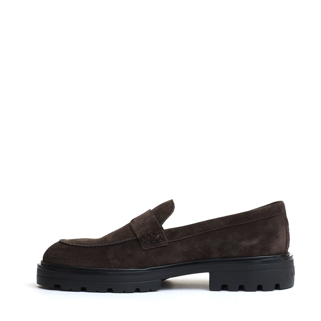 Hogan Mocassino Camoscio Marrone Carroarmato