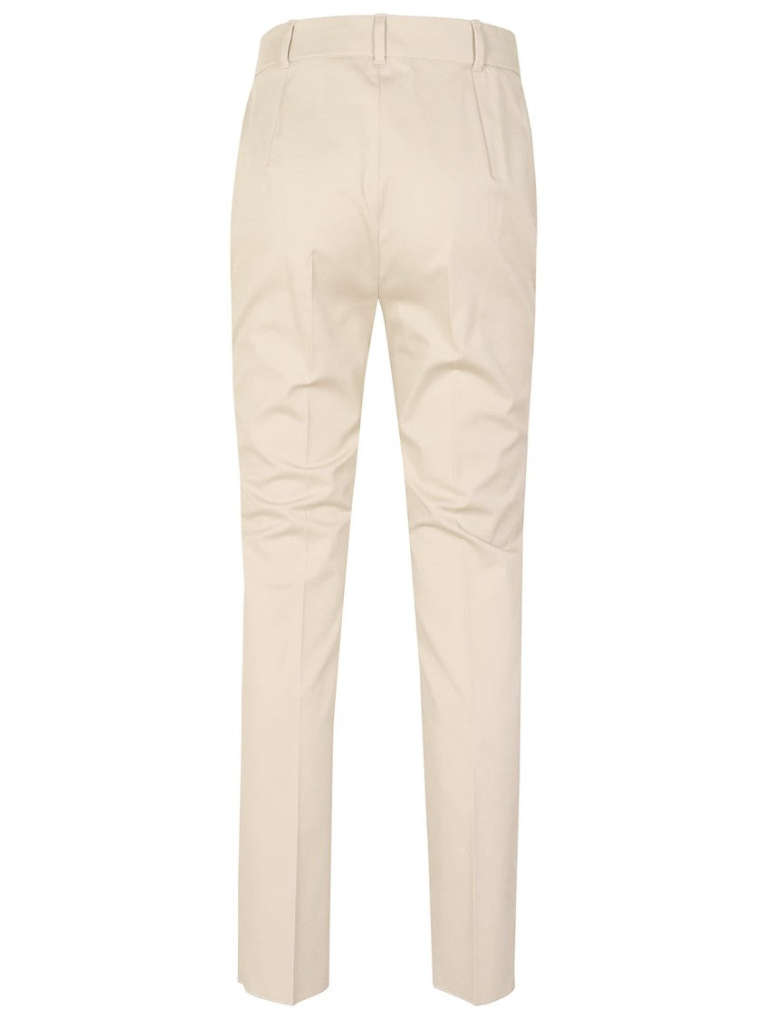 Max Mara Tailored Cotton Straight-Leg Trousers With Clean Lines
