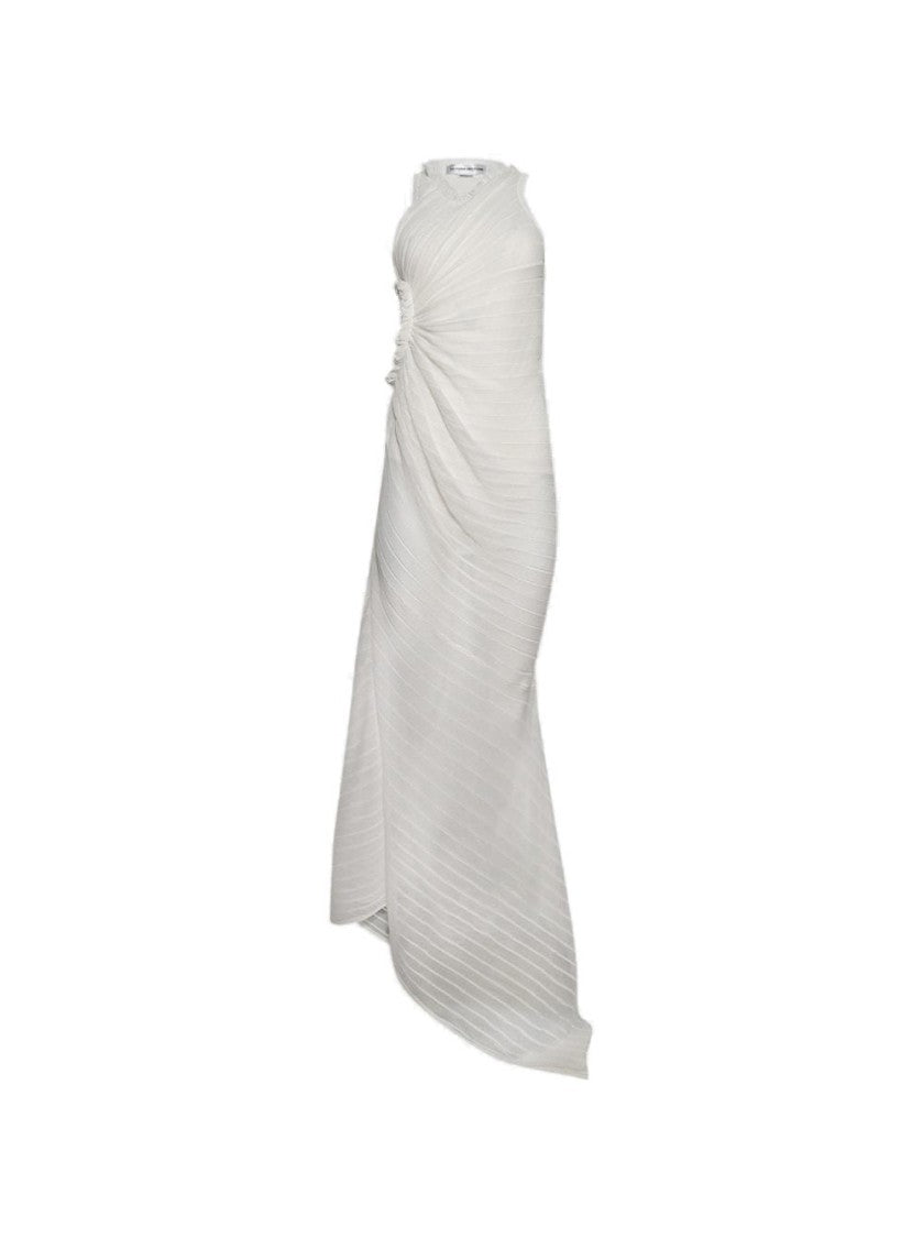 Victoria Beckham Sleeveless Gathered Detail Dress White