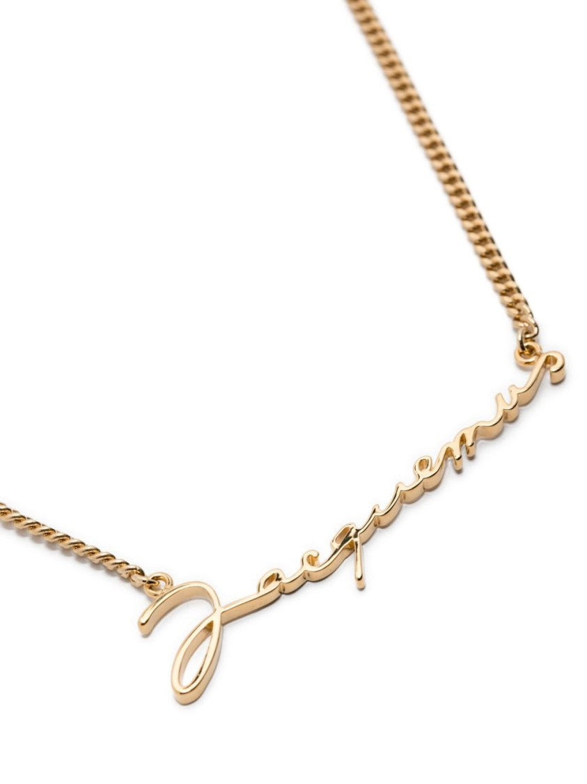 Jacquemus Cursive Script Pendant Necklace