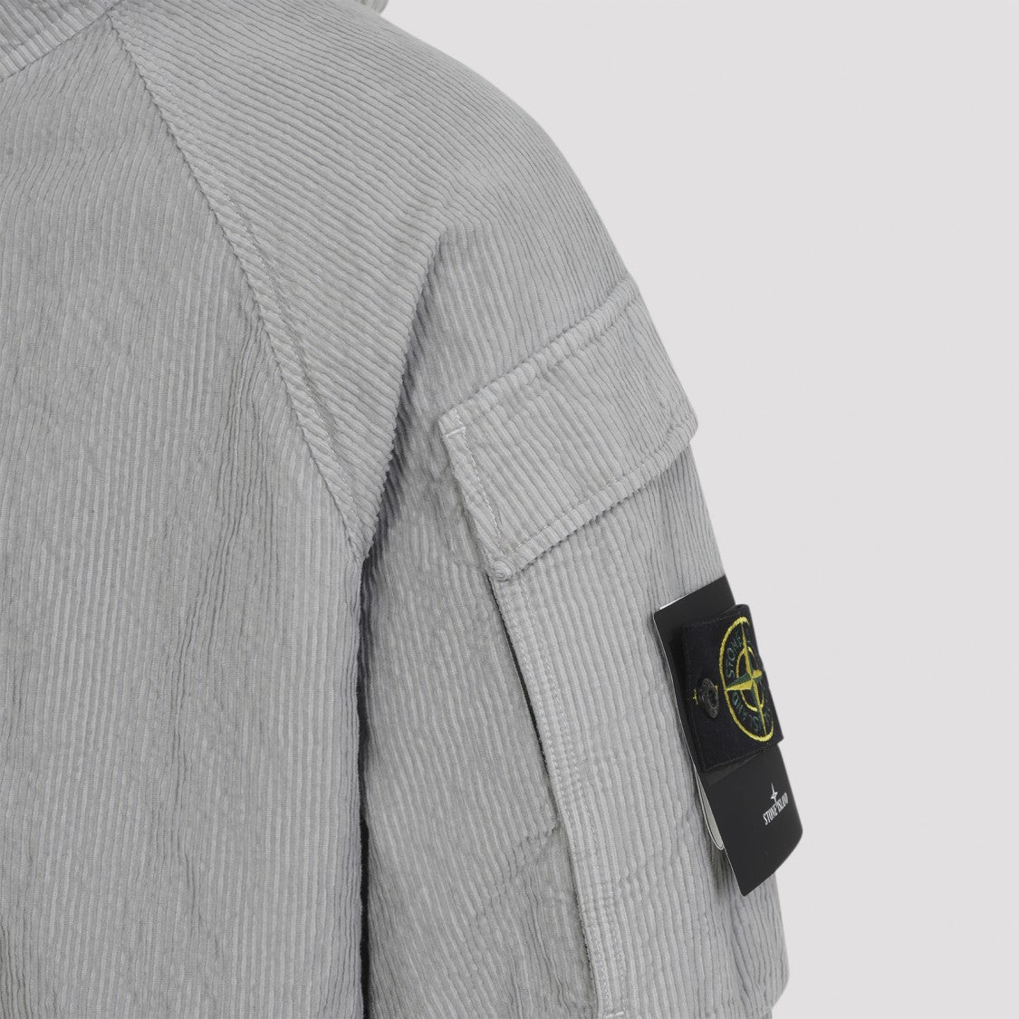 Stone Island Lightweight Grey Jacket With Textured Fabric