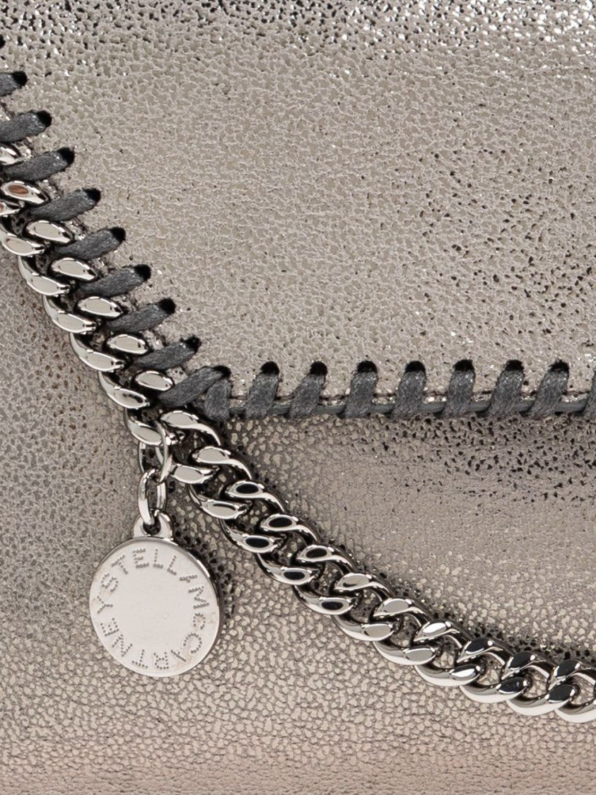 Stella Mccartney Metallic Silver Textured Wallet