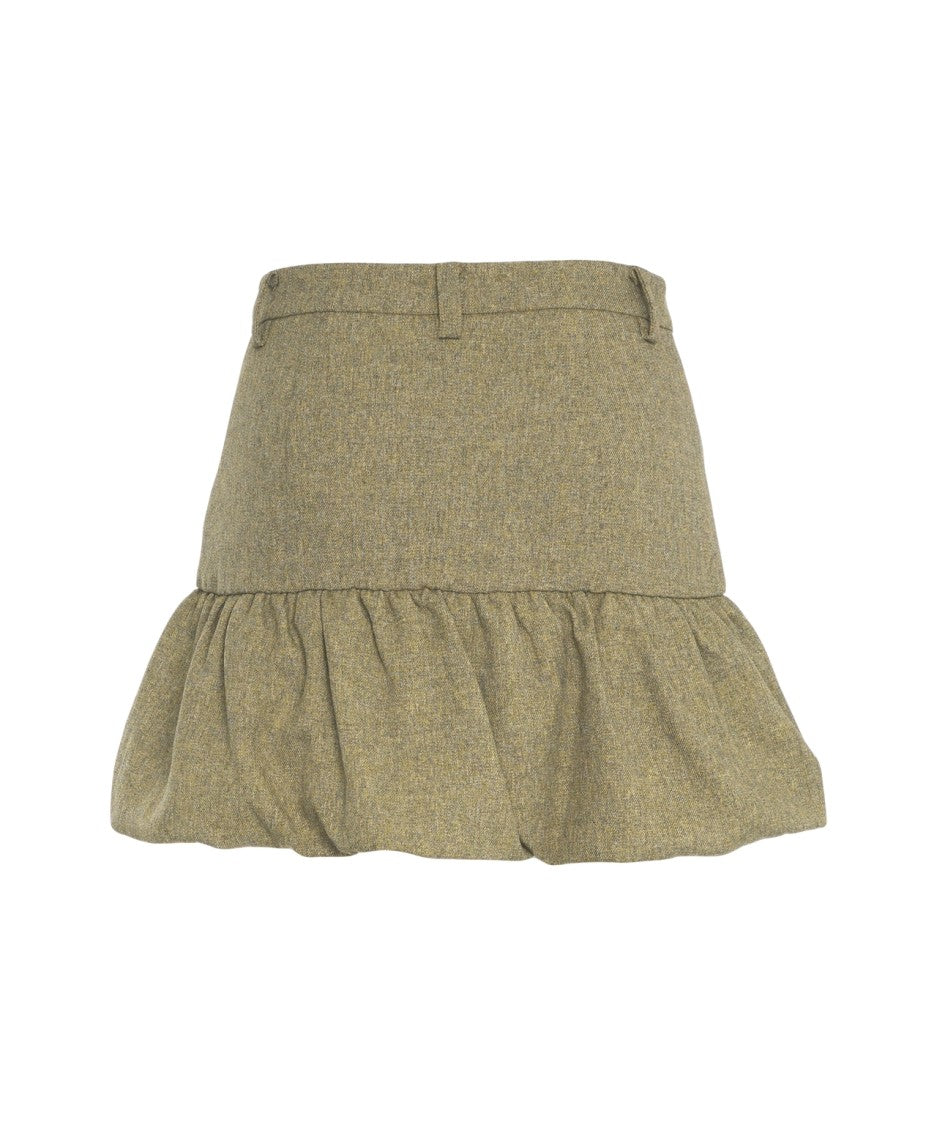Baum Und Pferdgarten Gathered Ruffle Hem Mini Skirt In Textured Recycled Fabric