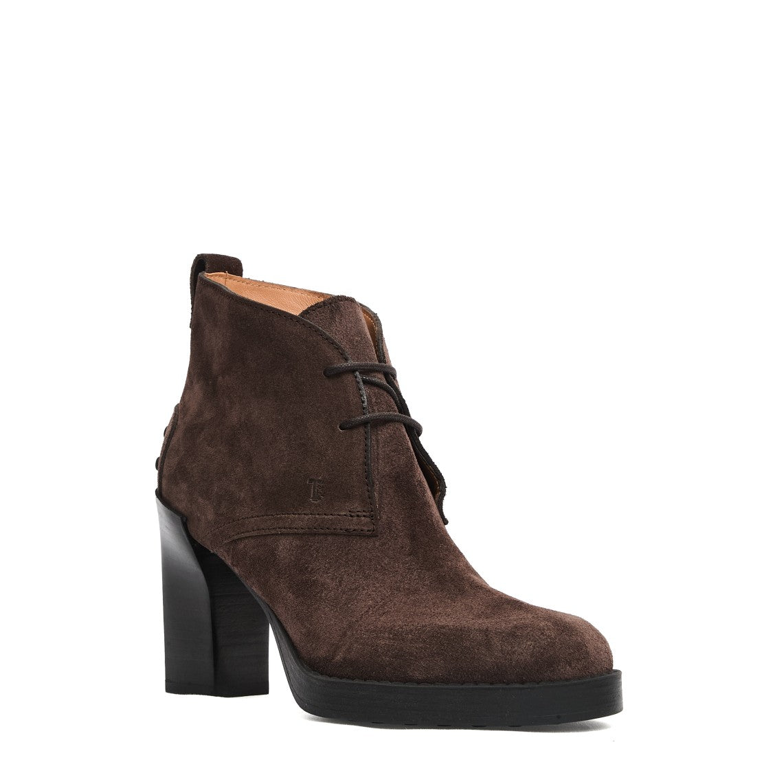 Tod's Brown Polish 80Mm Suede Lace-Up