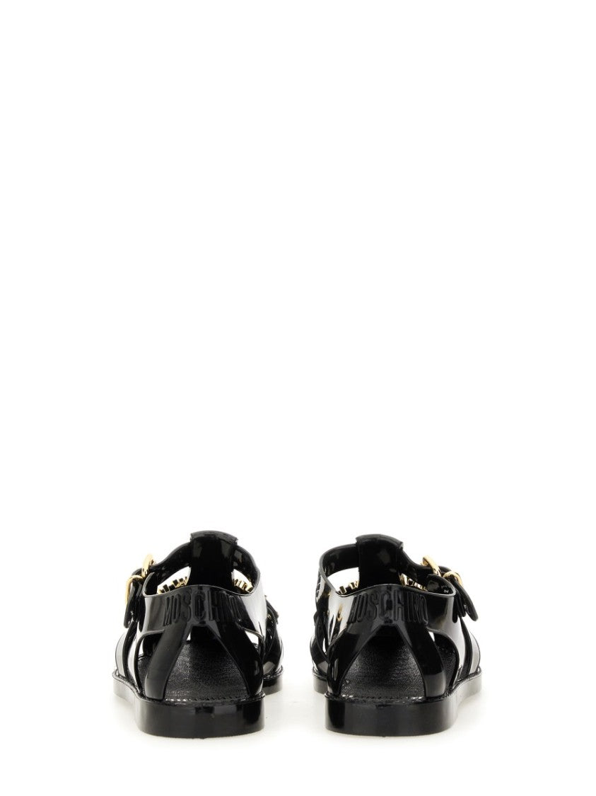 Moschino "Jelly" Sandal With Lettering Logo