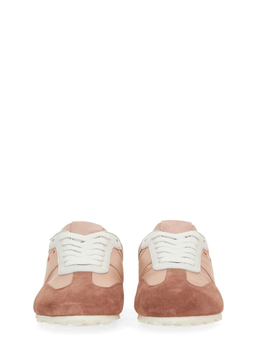 Marni Leather Sneaker With Textured Overlays