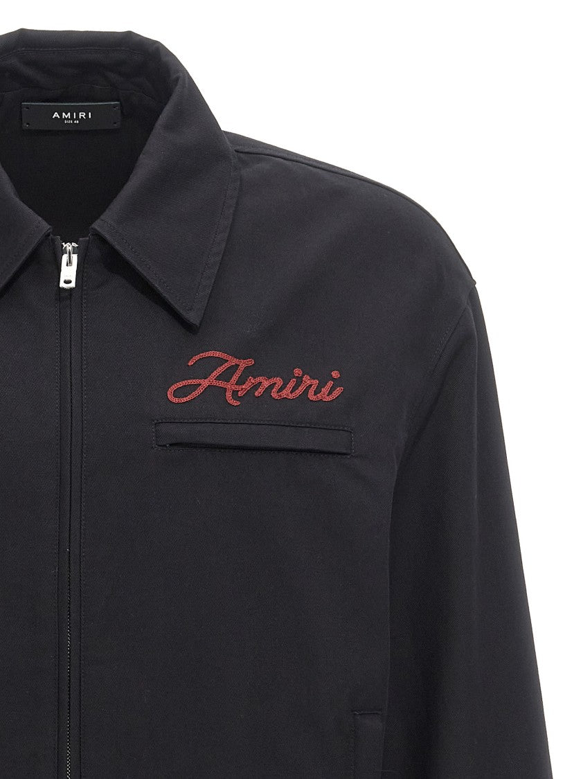 Amiri Canvas Jacket With Intricate Embroidery