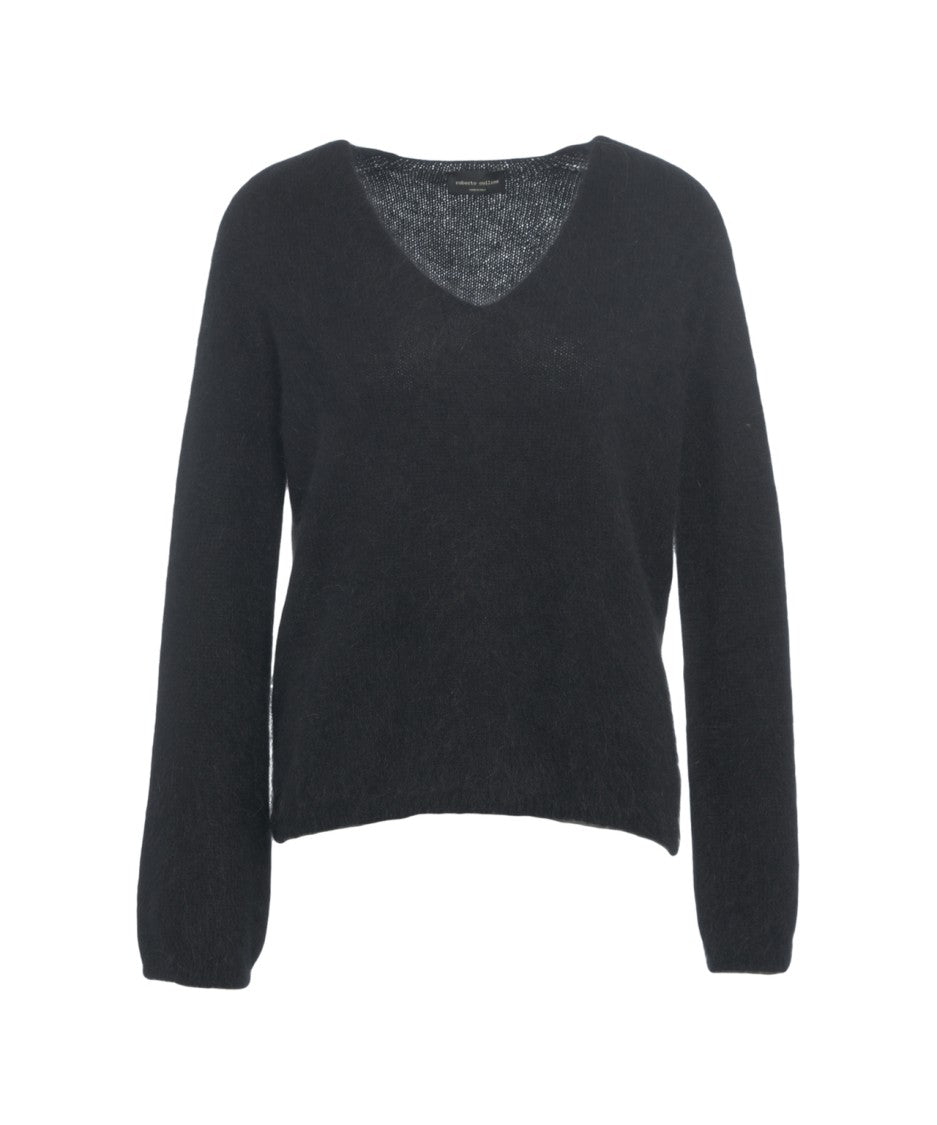 Roberto Collina V-Neck Pullover In Luxurious Fine Knit Fabric