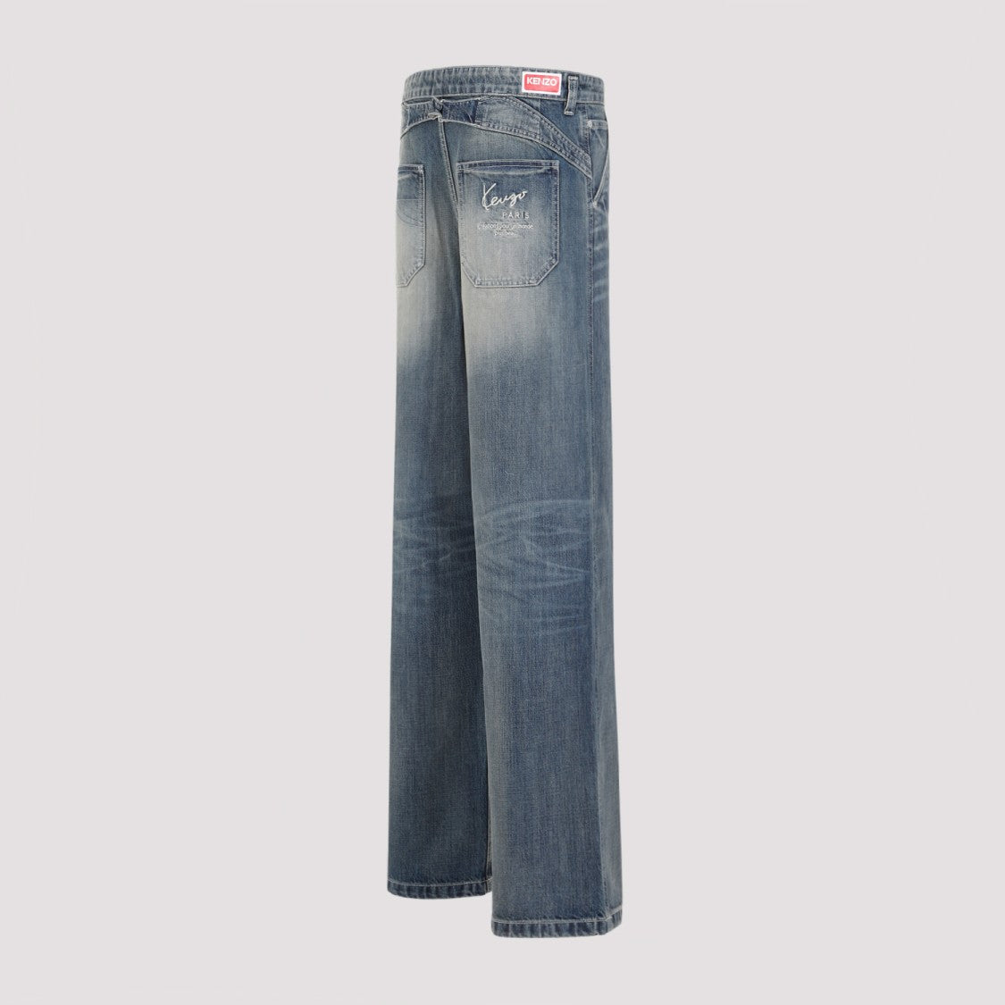 Kenzo Dirty Blue Cotton Denim Pants