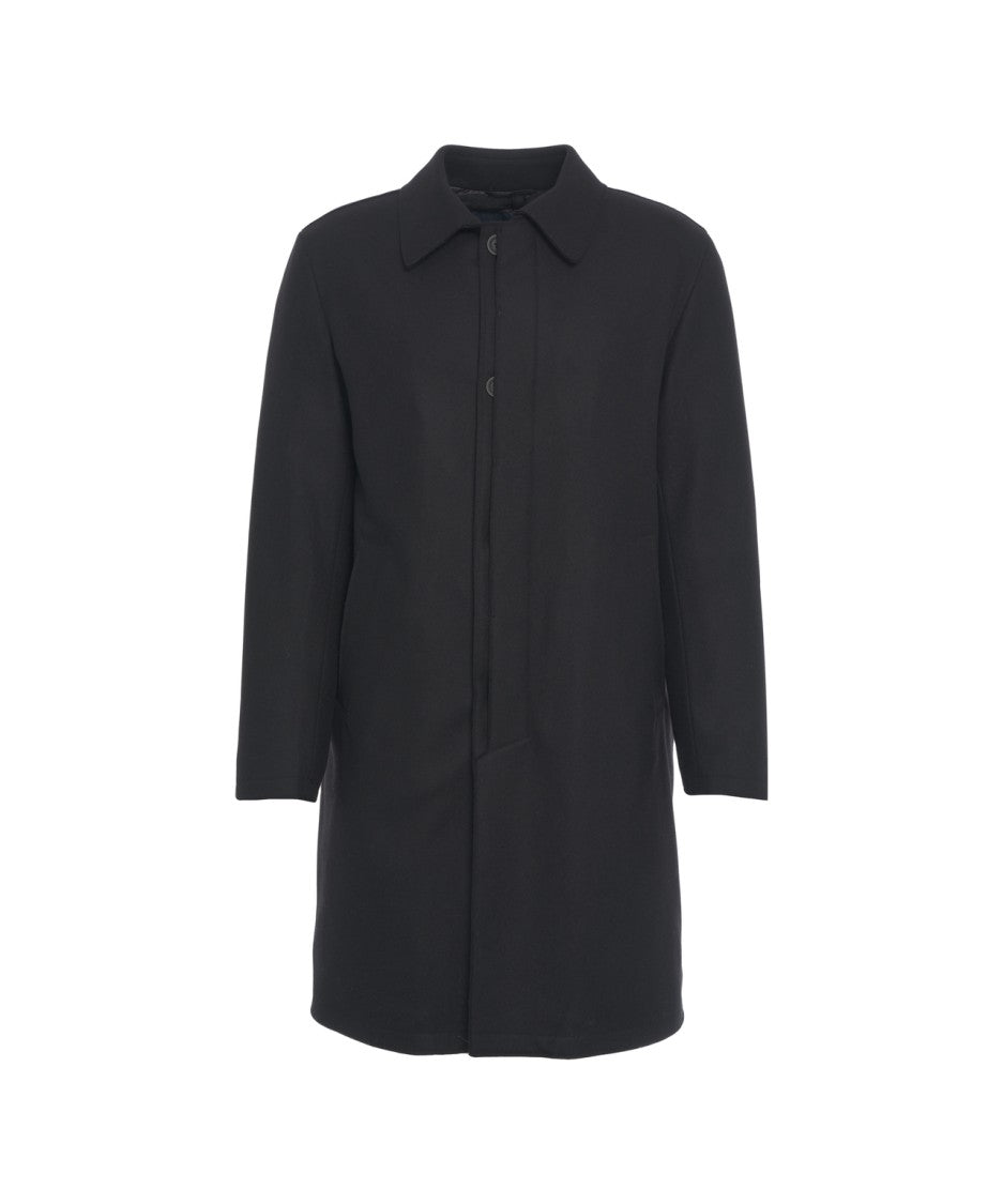 Herno Knee-Length Wool Blend Herno Coat