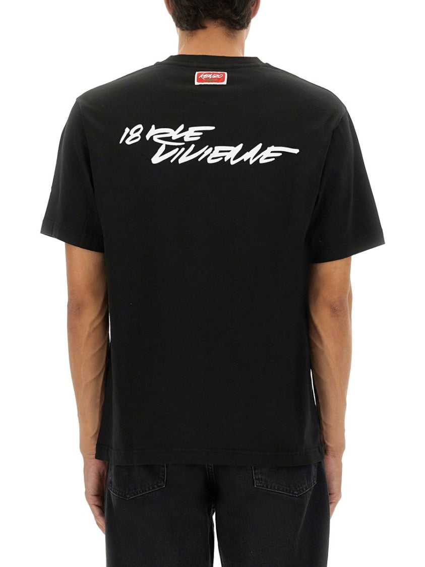 Kenzo Black Graphic Print T-Shirt
