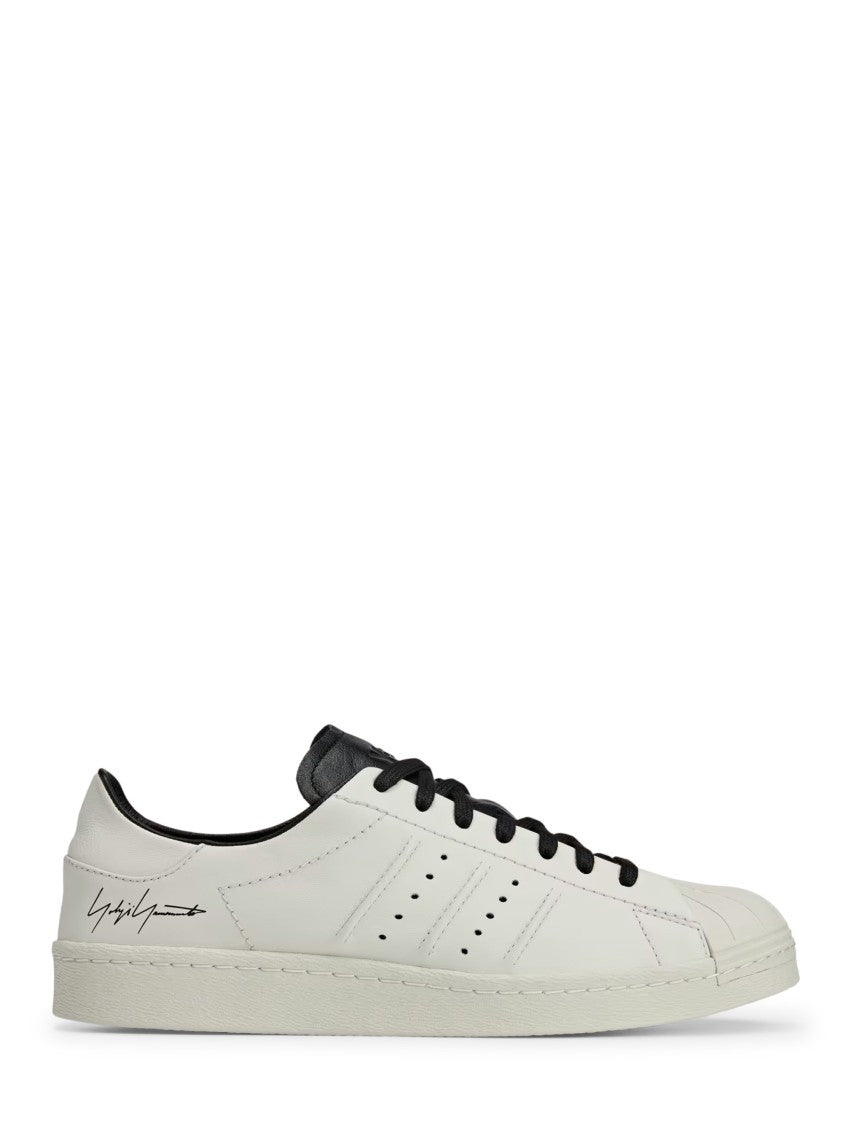 Y-3 Low-Top Leather Sneakers With Perforated Stripes