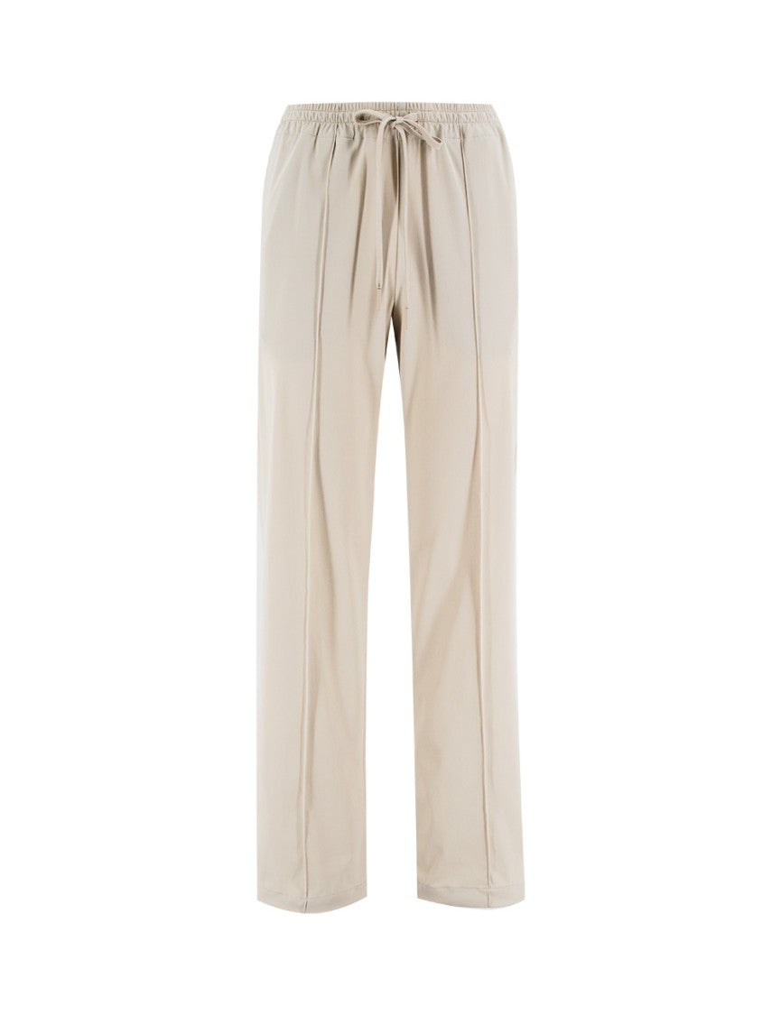 Duno Oat Bi-Stretch Trousers With Drawstring Hem