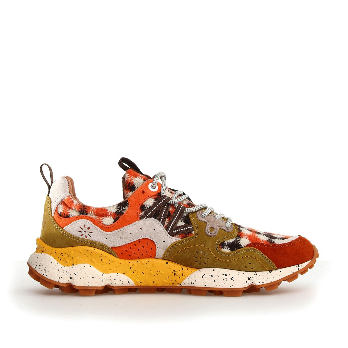 Flower Mountain Yamano 3 Sneakers In Burnt And White Suede