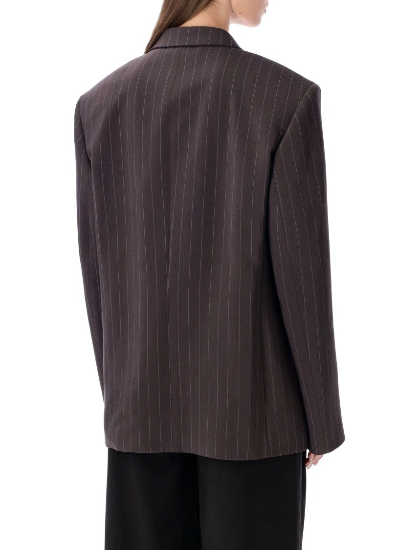 Magda Butrym Db Breast Pin Stripe Jacket