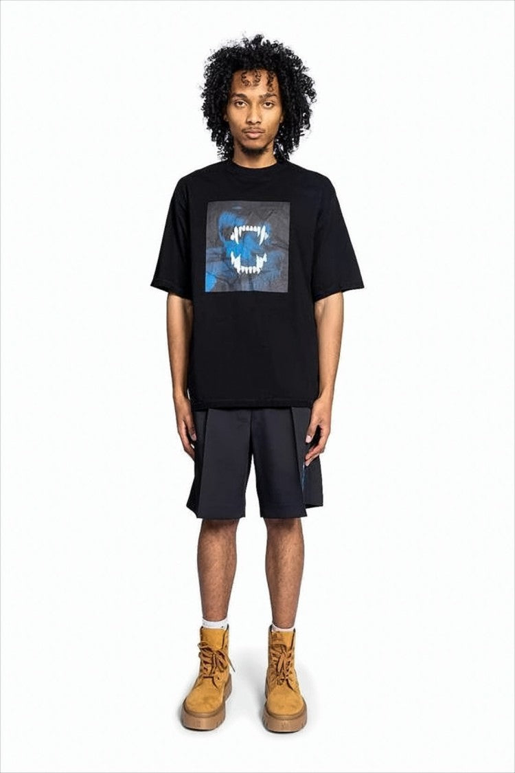 Undercover Graphic Print Black Short-Sleeve T-Shirt With Relaxed Fit
