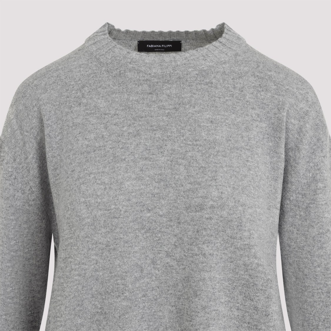 Fabiana Filippi Wool-Cashmere Blend Sweater With Ribbed Hem