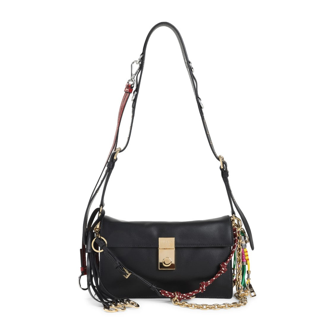 Prada Soft Sound Black Nappa Leather Shoulder Bag