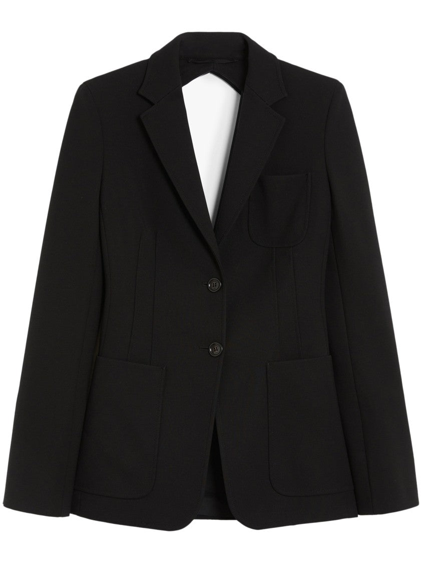 Max Mara Tailored Black Jacket With Classic Lapel