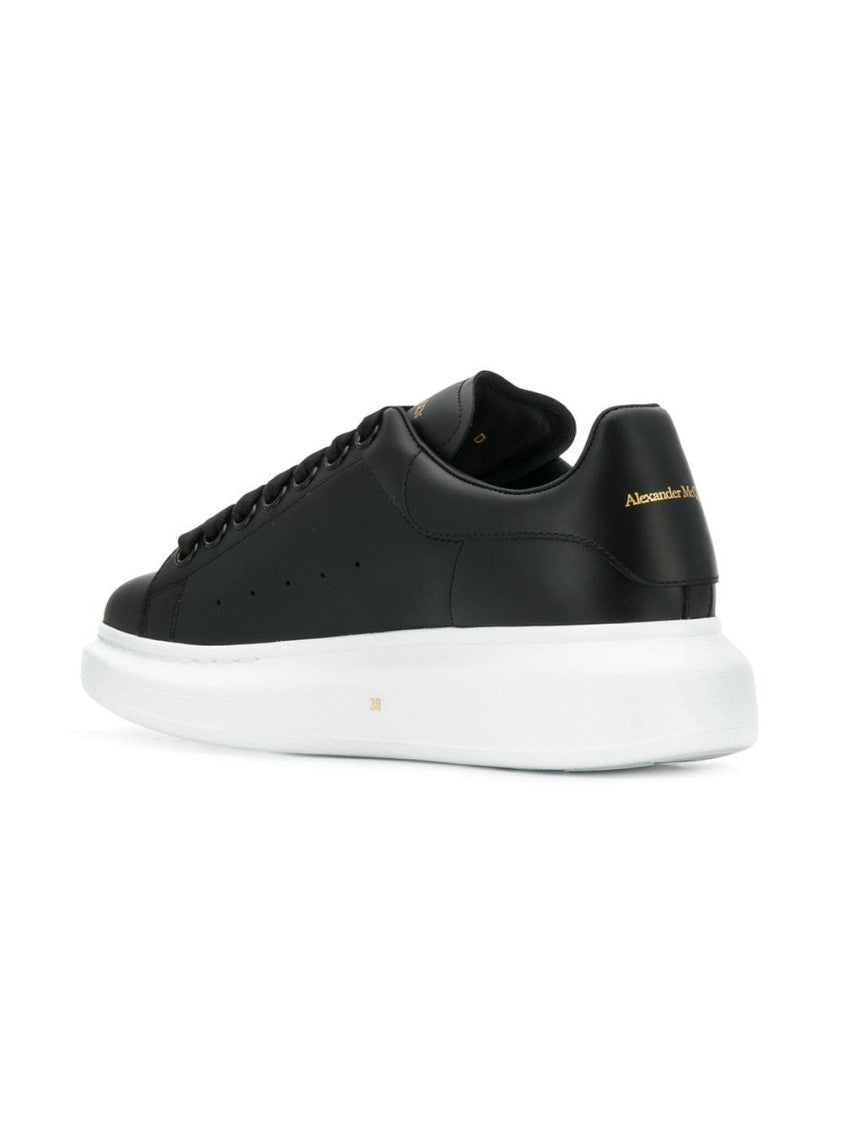 Alexander Mcqueen Black Oversized Leather Sneakers