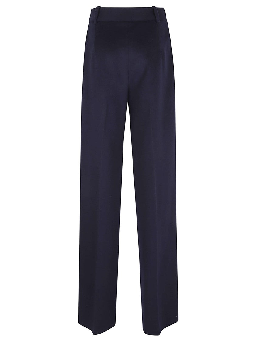 Ermanno Scervino Tailored Wool Trousers With Subtle Button Appliqué