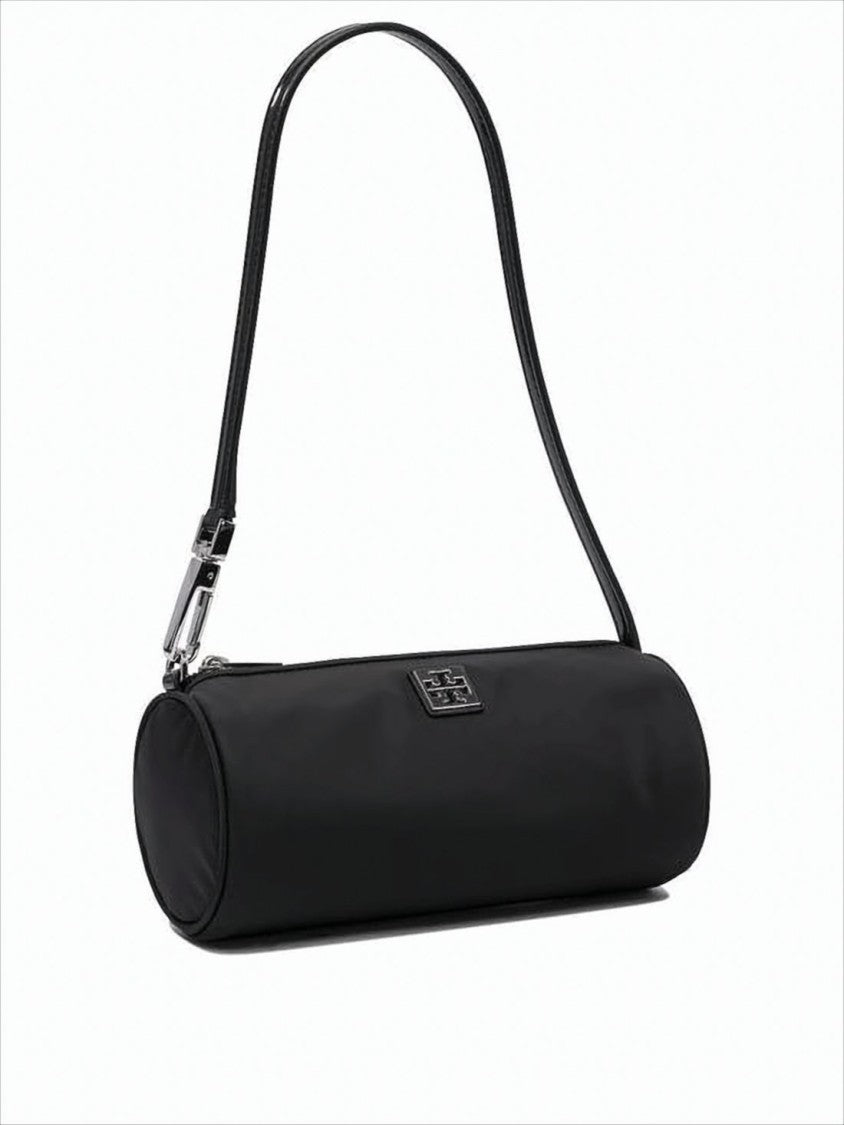 Tory Burch Cylindrical Nylon Shoulder Bag With Zip Closure