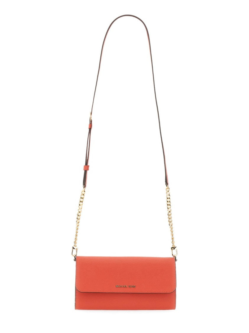 Michael Michael Kors Cow Leather Wallet With Detachable Shoulder Strap