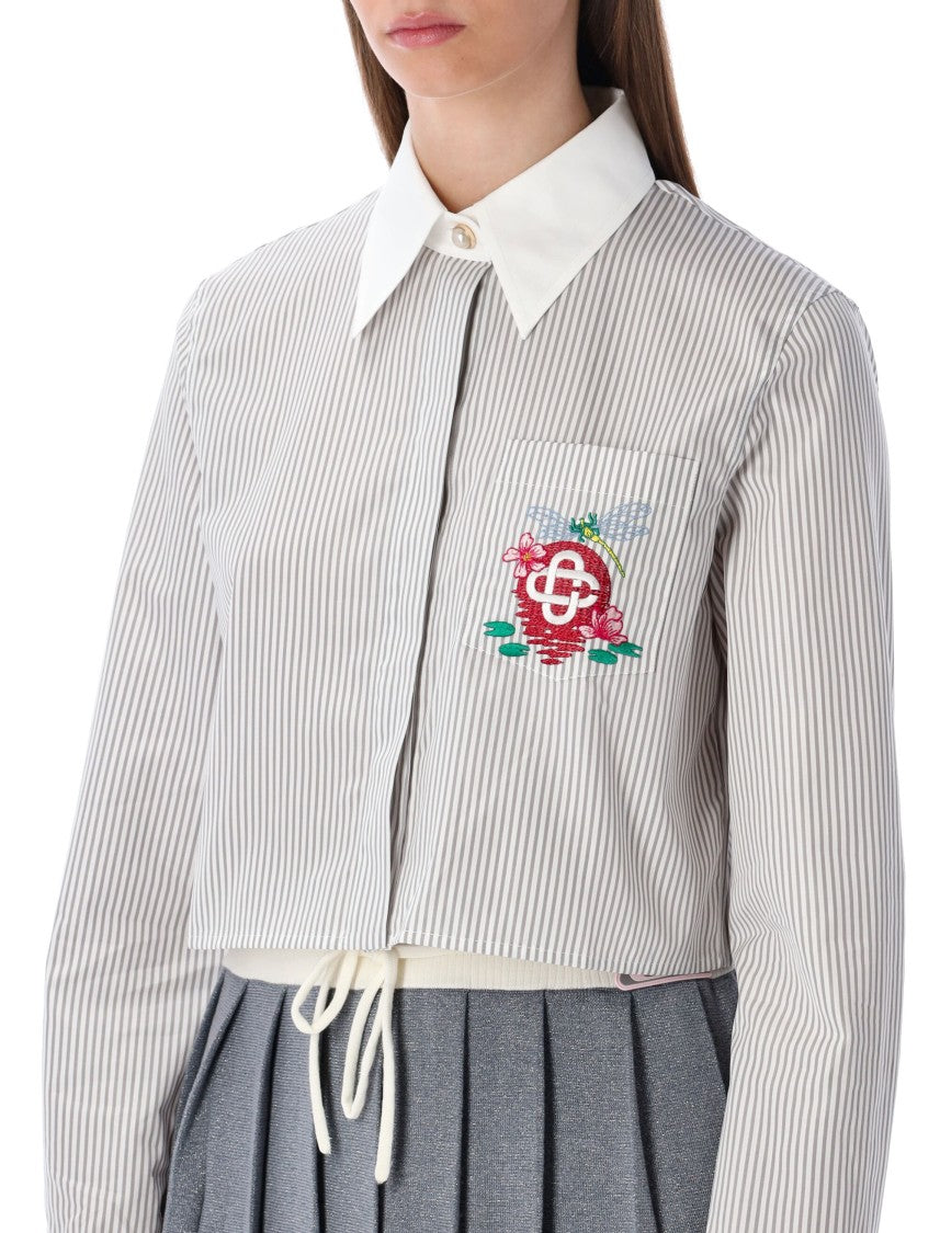 Casablanca Cropped Pinstripe Shirt
