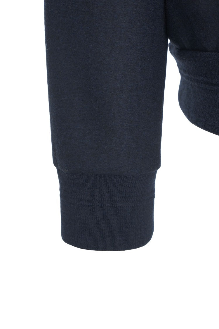 Herno Zip-Through Knitwear Hoodie With Adjustable Drawstring