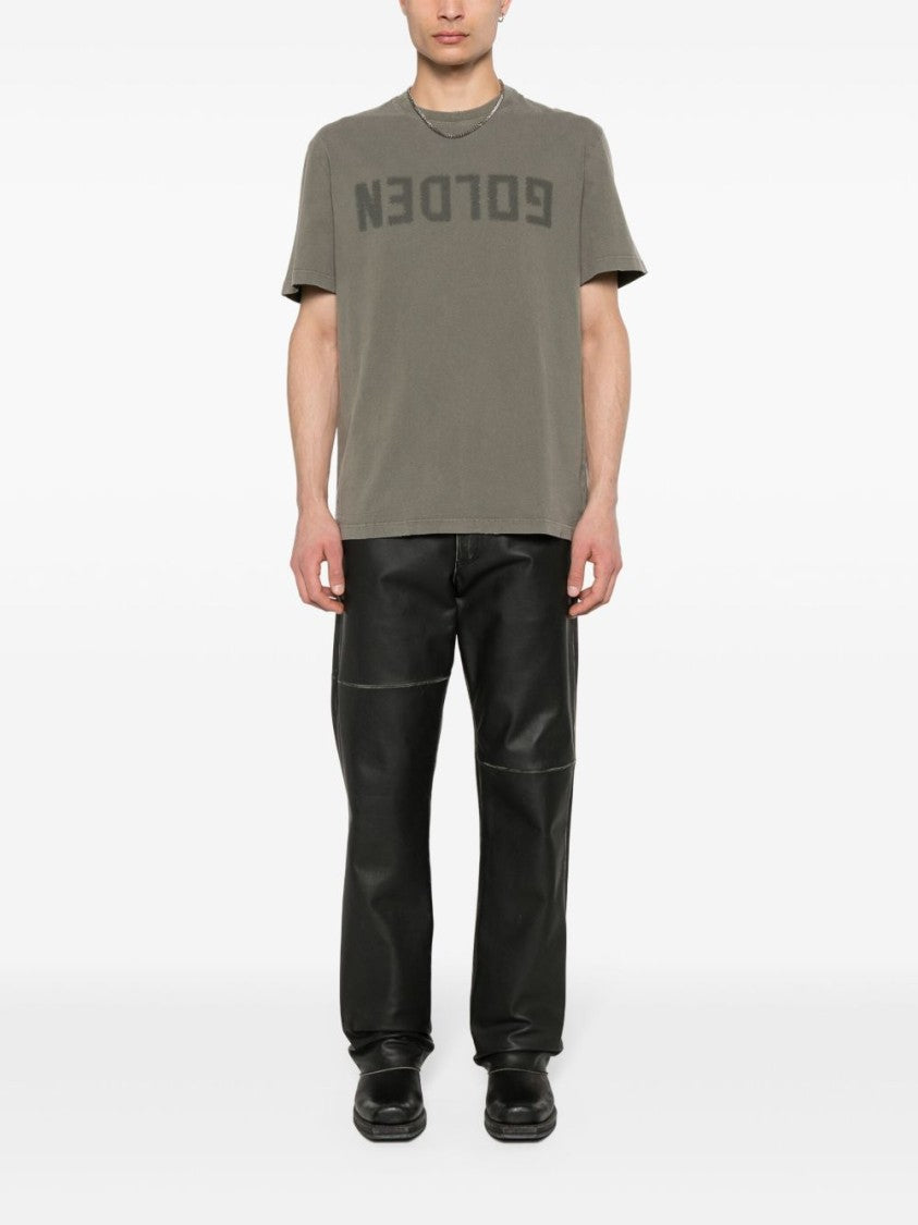 Golden Goose Golden Regular Distressed Cotton T-Shirt