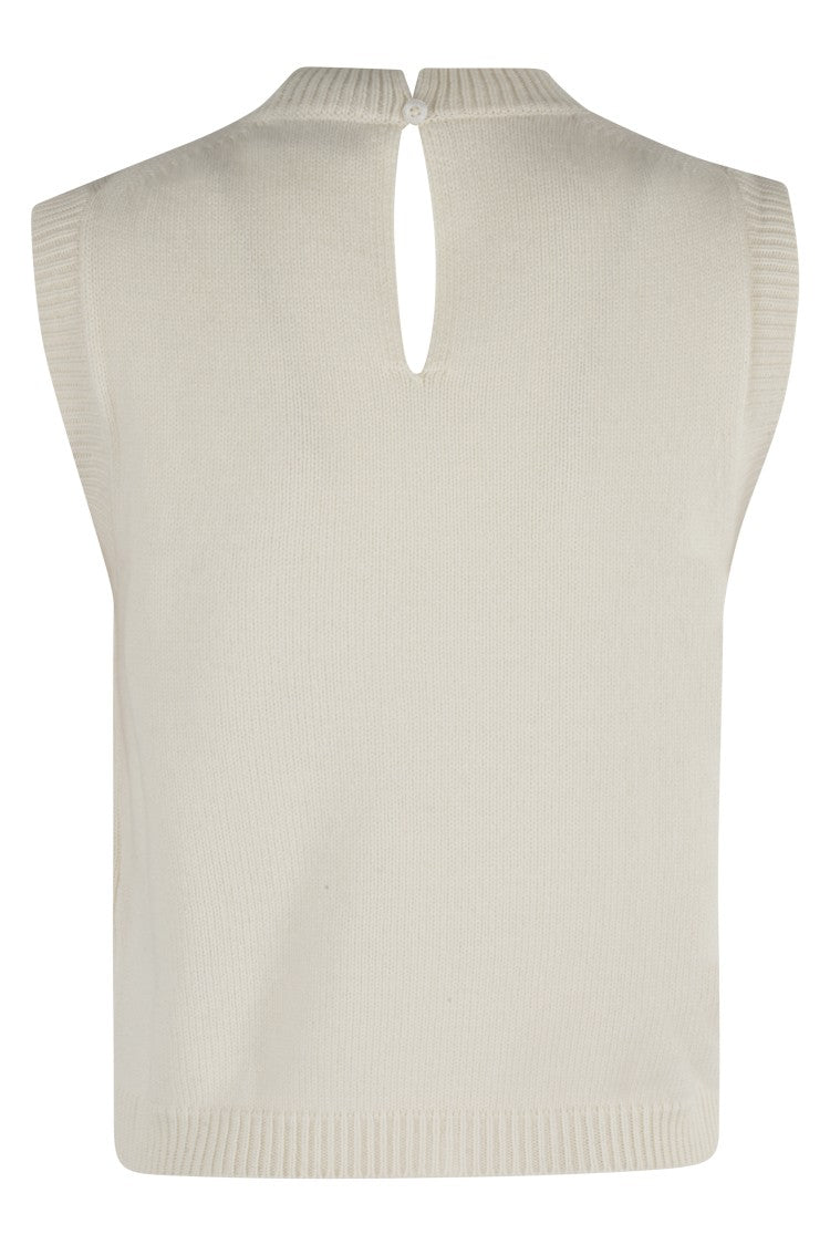 Semi Couture Sleeveless Wool And Cashmere Gilet