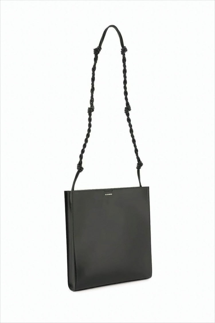 Jil Sander Rectangular Leather Shoulder Bag With Braided Strap