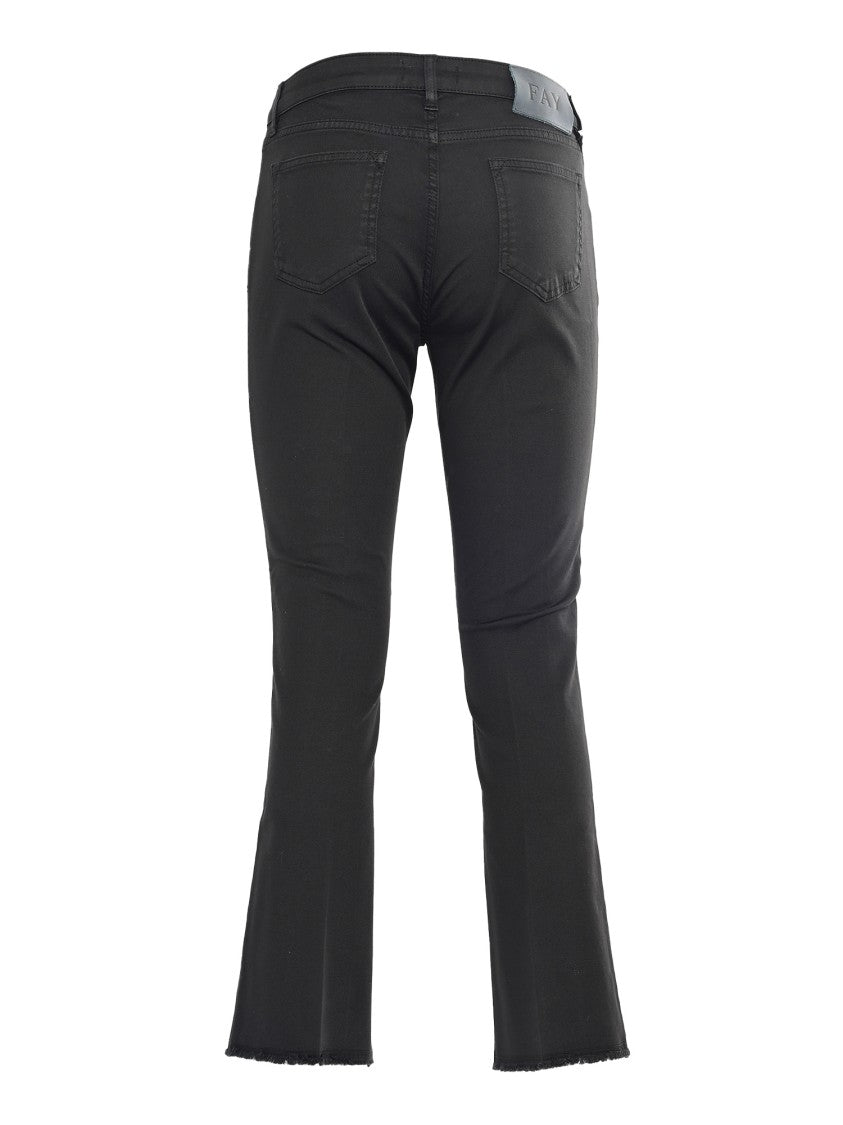 Fay Flare Pants With Five-Pocket Design